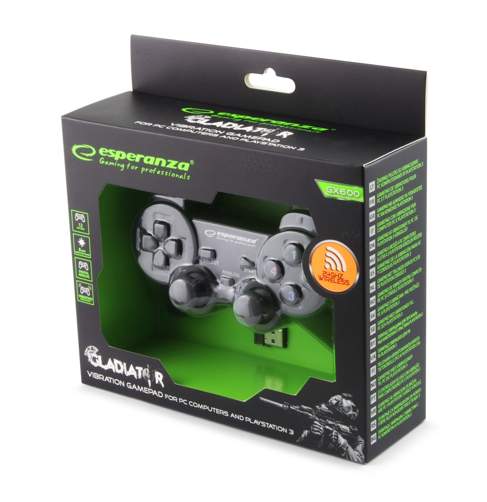 Brezžični Gamepad 2.4GHz PS3/PC Gladiator 3