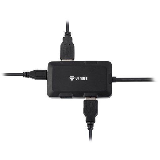Polnilni hub s 4 USB vhodi YHB 4341BK 2