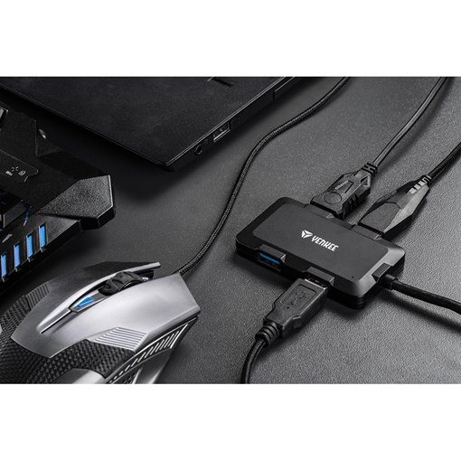 Polnilni hub s 4 USB vhodi YHB 4341BK 3