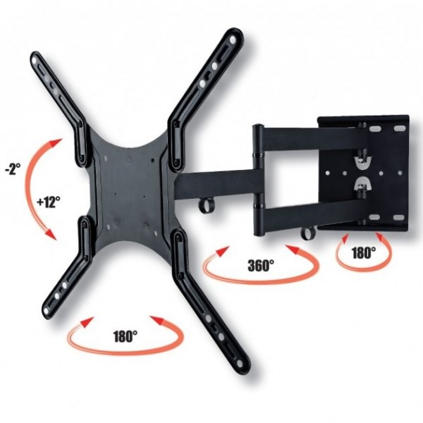 Techly Stenski nosilec za LCD/LED 23-55" dvojno roko, 45kg, črn 3