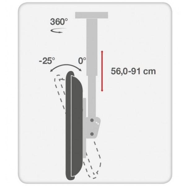 Techly Stropni nosilec za LCD/LED 32-55" črn, 50kg 4