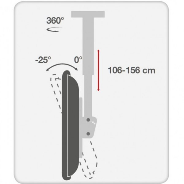 Techly Stropni nosilec za LCD/LED 37-70" črn, 50kg 4