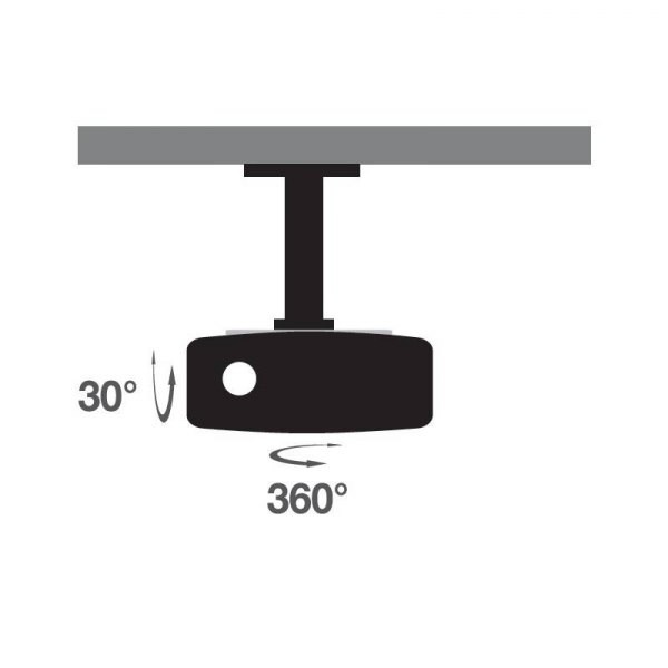 Stropni nosilec za projektor, 20 cm, 15 kg, bel 4