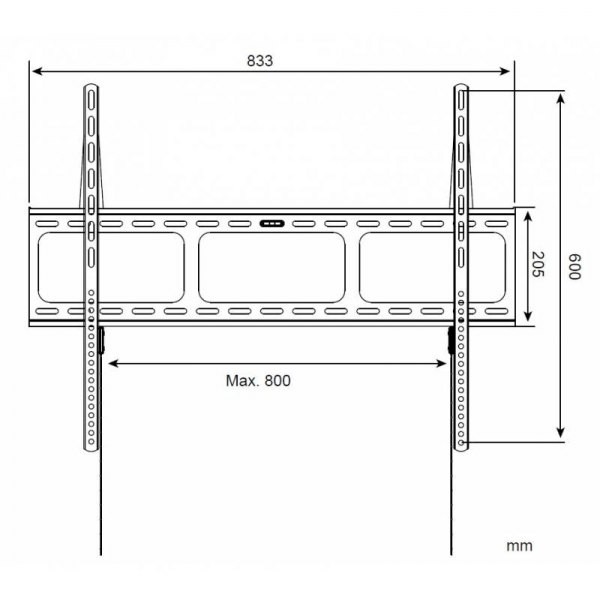 Slim TV nosilec Techly za LCD/LED 42-80" do 50kg, črn 2