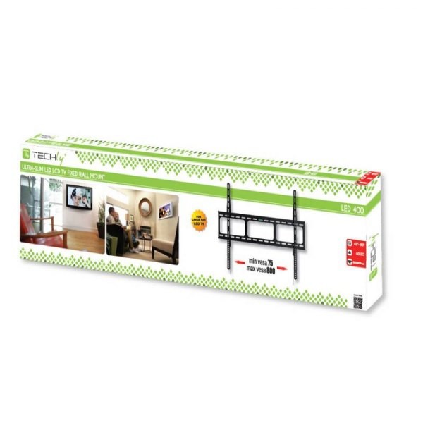 Slim TV nosilec Techly za LCD/LED 42-80" do 50kg, črn 4