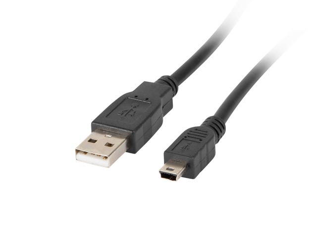 Lanberg USB 2.0 Mini USB kabel (5-pin), 1.8m, črn
