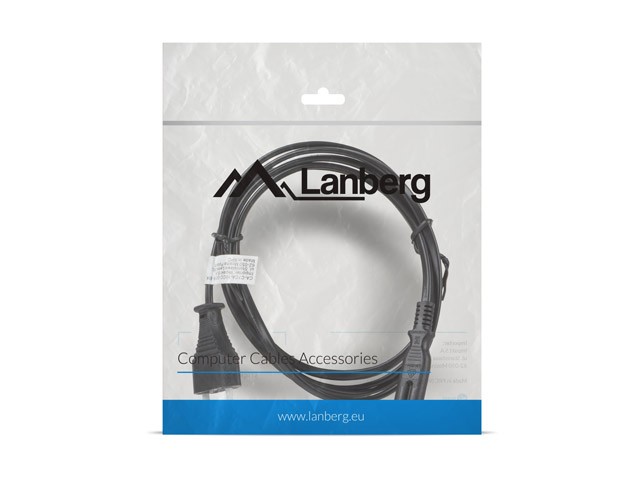 Lanberg Napajalni kabel EURO (radijski) CEE 7/16 - IEC C7, 1.8m, črn