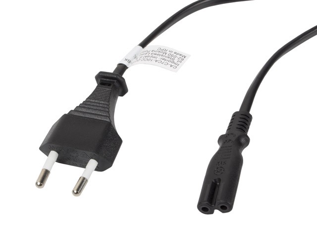 Lanberg Napajalni kabel EURO (radijski) CEE 7/16 - IEC C7, 1.8m, črn 2