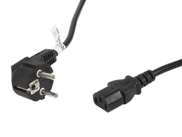 Lanberg Napajalni kabel CEE 7/7 - IEC C13, 5m, VDE, črn
