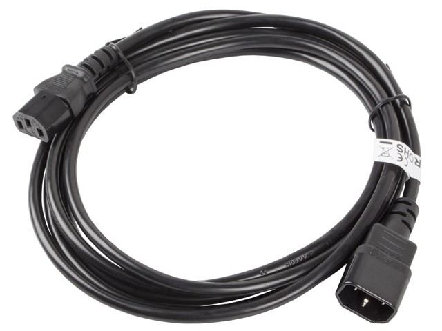 Podaljšek napajalnega kabla IEC C13 - C14 VDE 3M črn 4