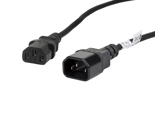 Lanberg podaljšek napajalnega kabla IEC C13 - C14, 1.8M, črn 2