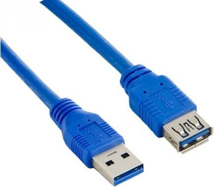 Podaljšek USB 3.0 kabel AM-AF modri 1.8M
