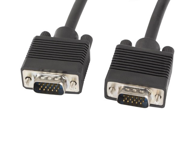 Kabel VGA M/M, 1.8m, s feritom, črn