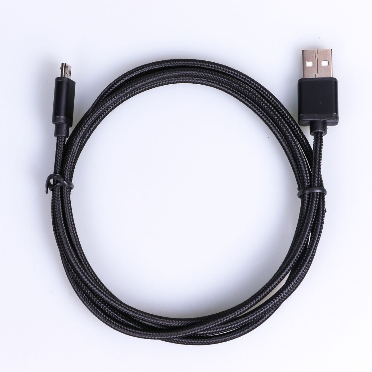 USB-Micro USB kabel, 1.5m, črn, pleten 2