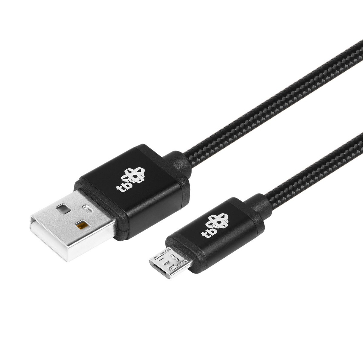 USB-Micro USB kabel, 1.5m, črn, pleten 4
