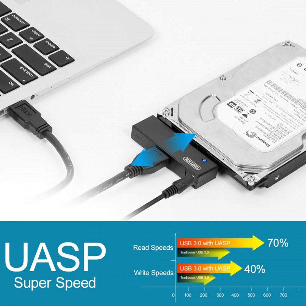 Adapter USB 3.0 na SATA III HDD/SSD 2,5/3,5 Y-1039 5
