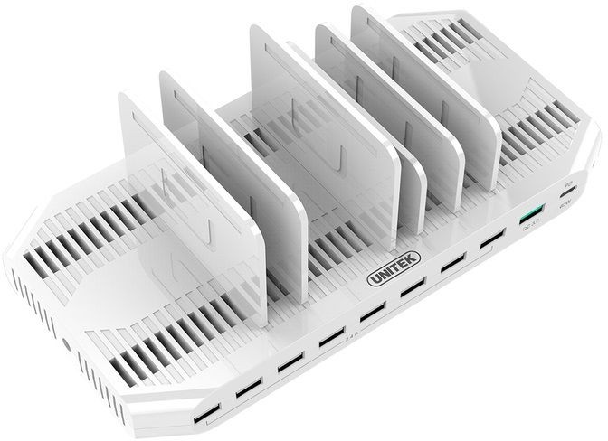 Polnilna postaja 10x USB, 160W, QC3.0, USB-C (Y-2190)