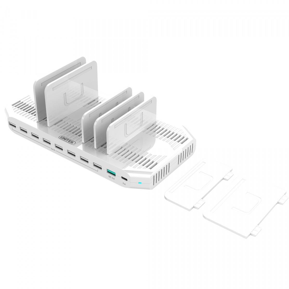 Polnilna postaja 10x USB, 160W, QC3.0, USB-C (Y-2190) 6