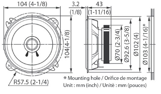 Kenwood KFC-S1056 Zvočniki za Avto (10cm) 2