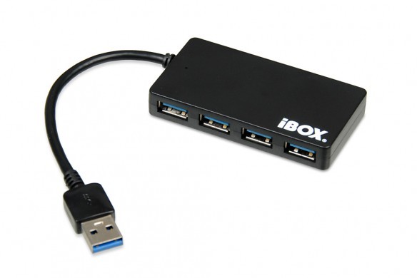 USB 3.0 Hub, 4-portni, tanki IUH3F56 Črna