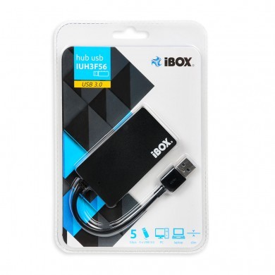 USB 3.0 Hub, 4-portni, tanki IUH3F56 Črna 3