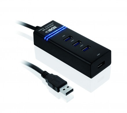 USB 3.0 Hub IUH3FB (4xUSB 3.0) Črna