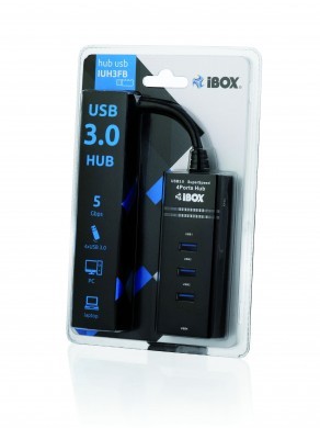 USB 3.0 Hub IUH3FB (4xUSB 3.0) Črna 3