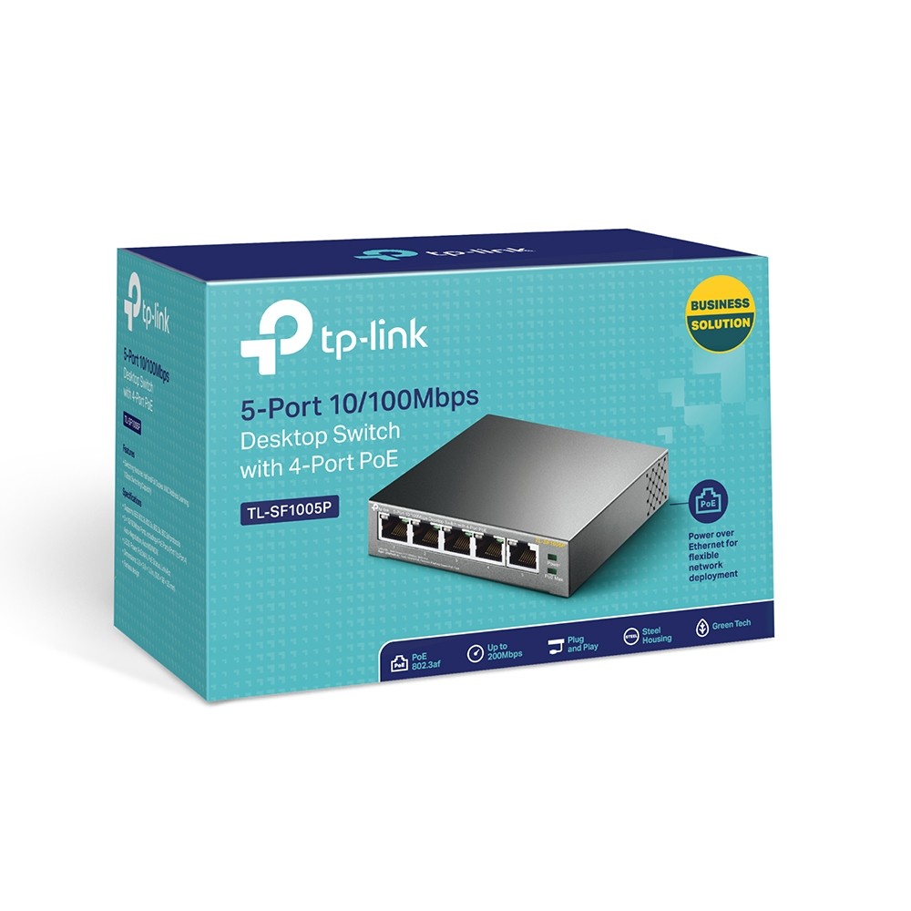 TP-LINK SF1005P mrežni stikalni 5-portni (4x PoE) 5