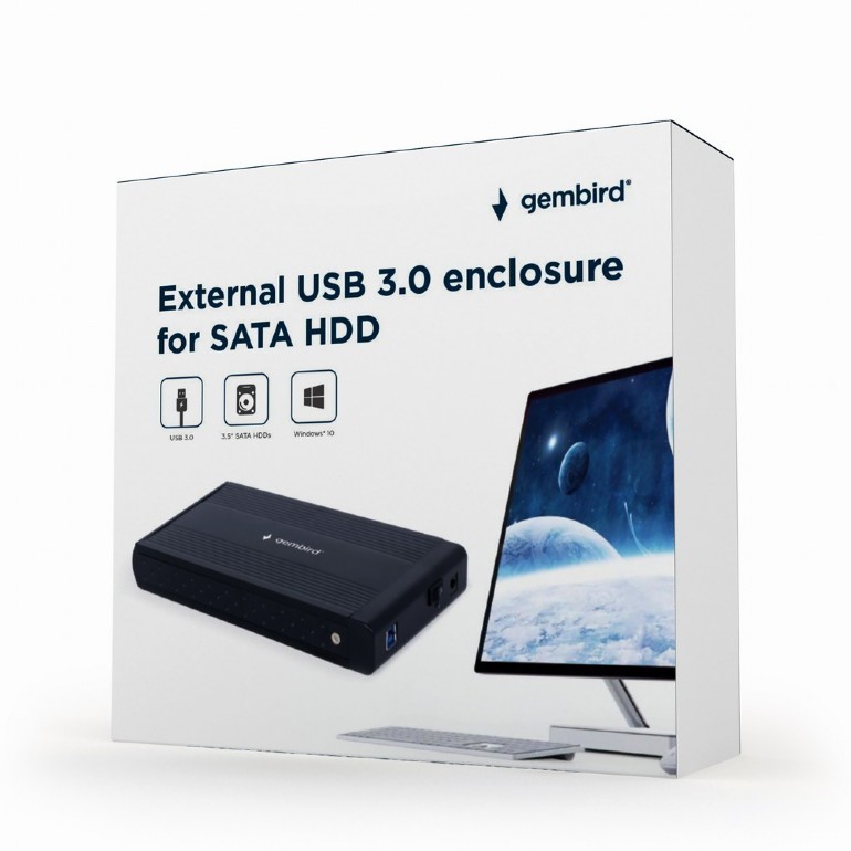 Zunanja enota za 3.5" HDD, USB 3.0, črna 3