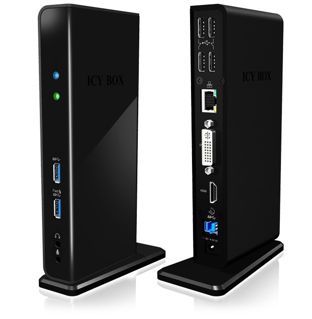 Docking station IB-DK2241AC USB, HDMI, LAN, DVI-I, Mic
