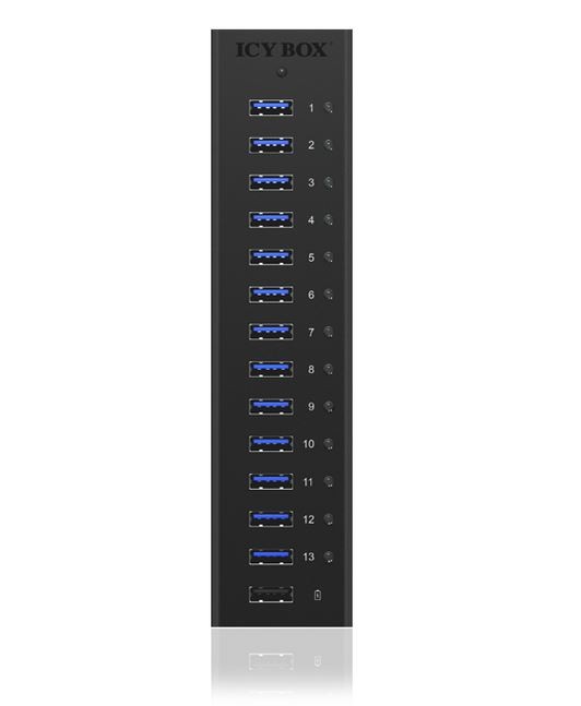 IcyBox IB-AC6113 Aktivni USB 3.0 Hub, Aluminijast 5