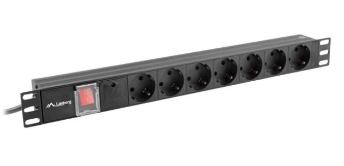 Napajalna letev Rack PDU 19", 7x Schuko vtičnica, 2m