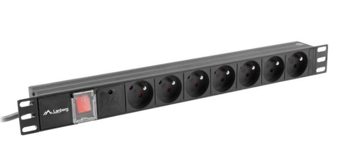 Napajalna letev Rack PDU 19", 7x poljska vtičnica, 16A