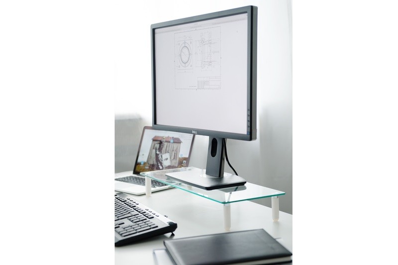 Podstavek za monitor, steklen, 56x21cm 5