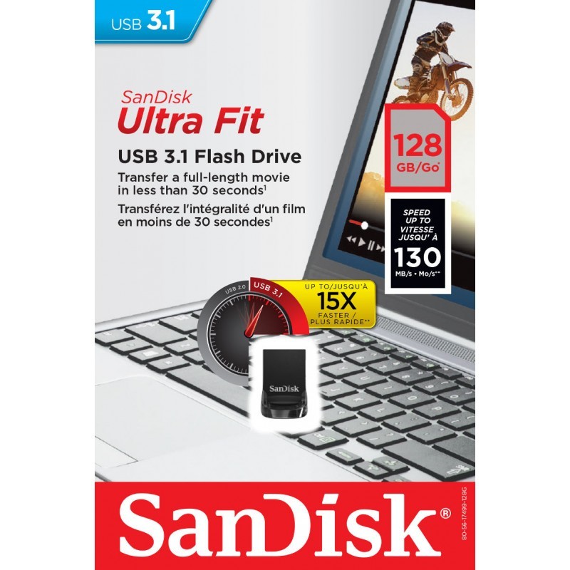 SanDisk Ultra Fit 128GB USB 3.1 Flash Drive (130MB/s) 5
