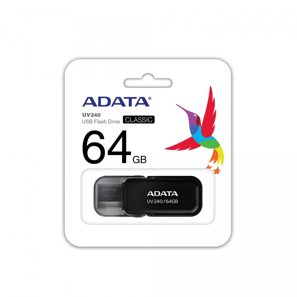 USB ključek Adata UV240, 64GB, USB 2.0, črn