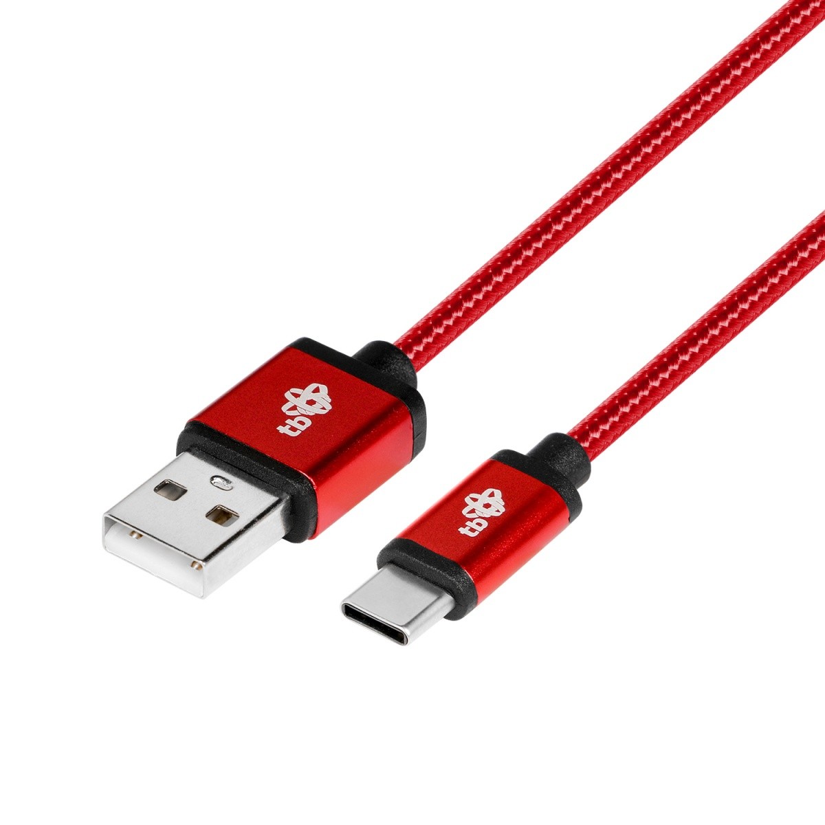 USB-C kabel TB, 1.5m, rubin rdeč