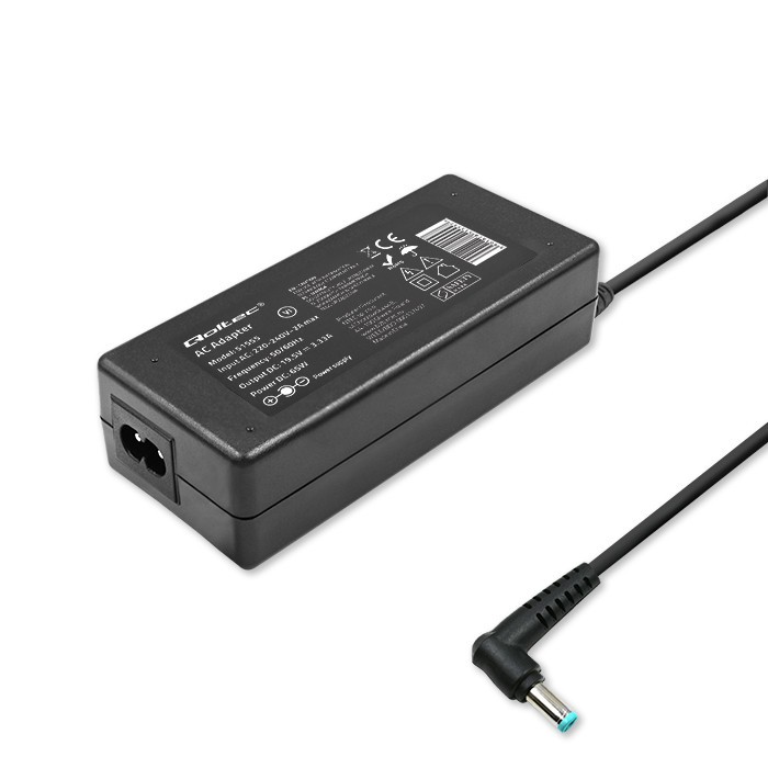 Napajalnik Qoltec za HP, 65W, 19.5V, 3.33A, 4.5*3.0mm, Slim 6