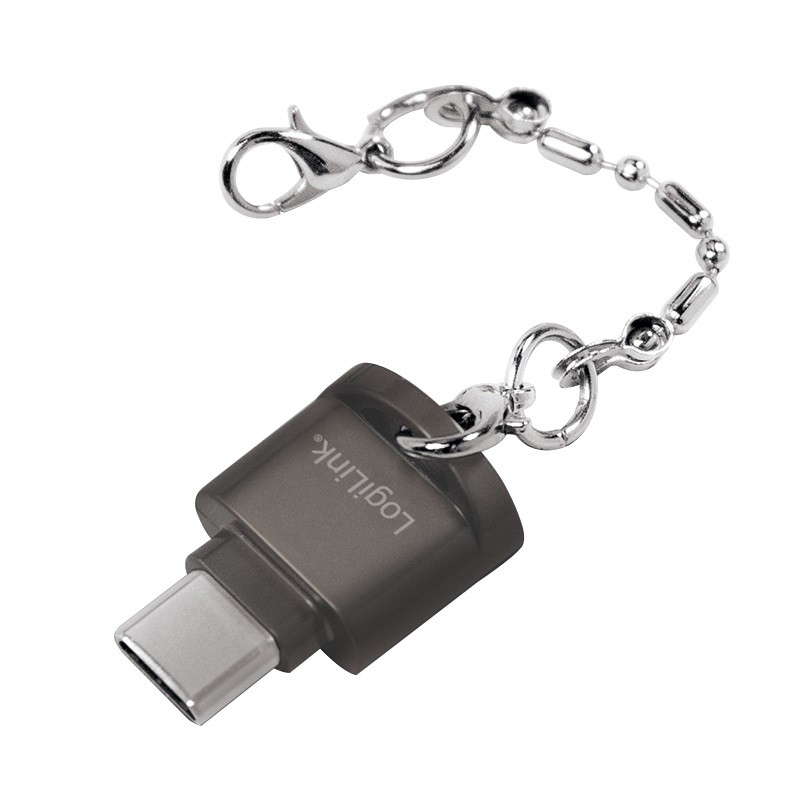 LogiLink čitalnik kartic microSD USB-C, obesek