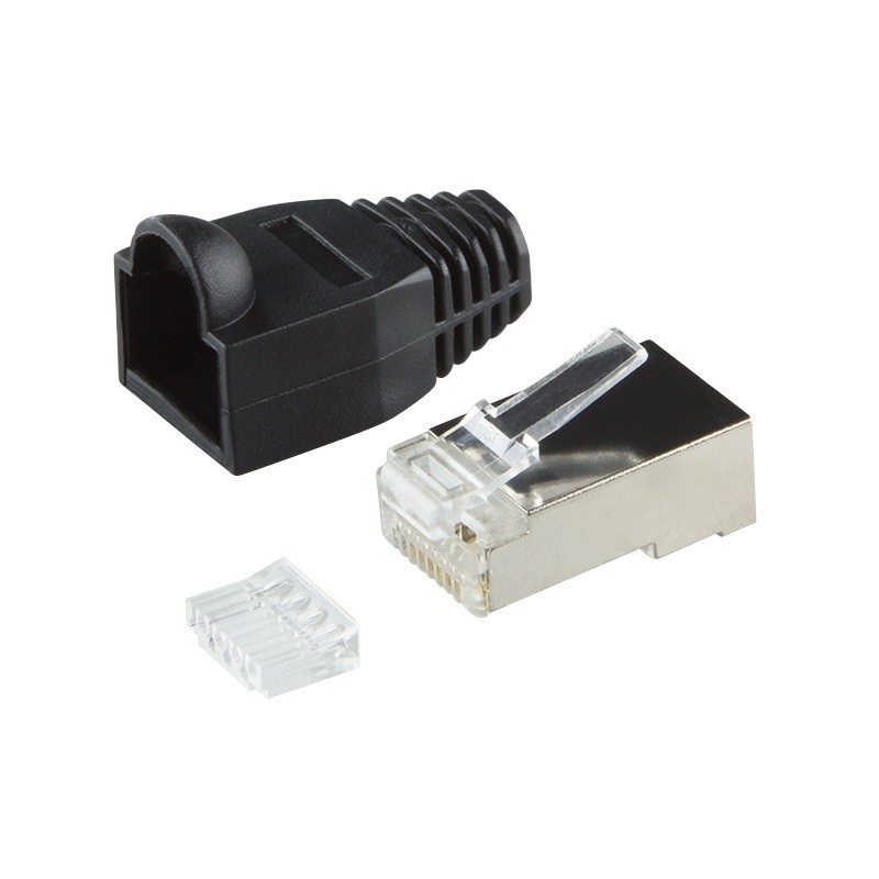 Konektorji RJ45 CAT.6, srebrni, 100 kosov