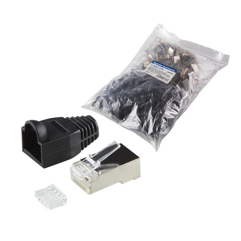 Konektorji RJ45 CAT.6, srebrni, 100 kosov 7