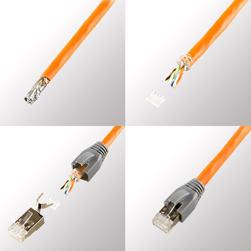 Konektorji RJ45 CAT.6,6A,7, srebrni, 10 kosov 4