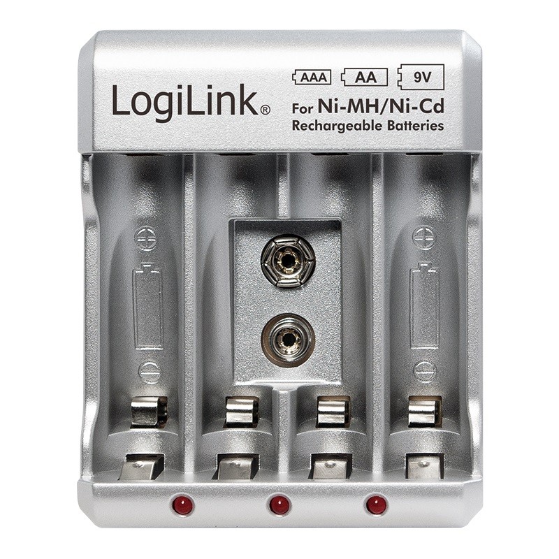 LogiLink polnilnik za Ni-Mh, Ni-Cd AA, AAA, 9V baterije