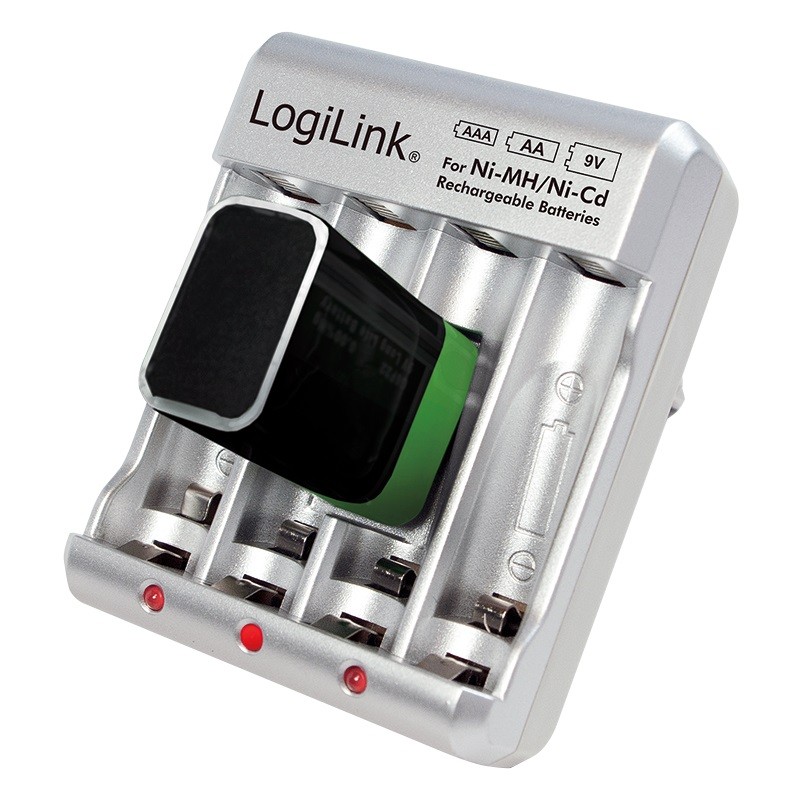 LogiLink polnilnik za Ni-Mh, Ni-Cd AA, AAA, 9V baterije 5