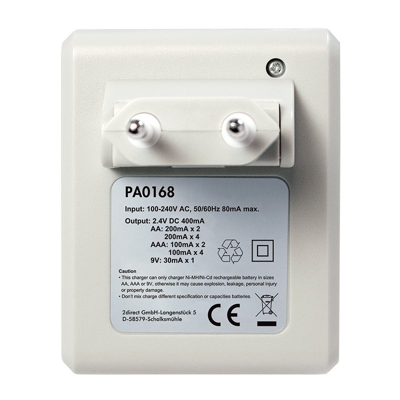 LogiLink polnilnik za Ni-Mh, Ni-Cd AA, AAA, 9V baterije 7