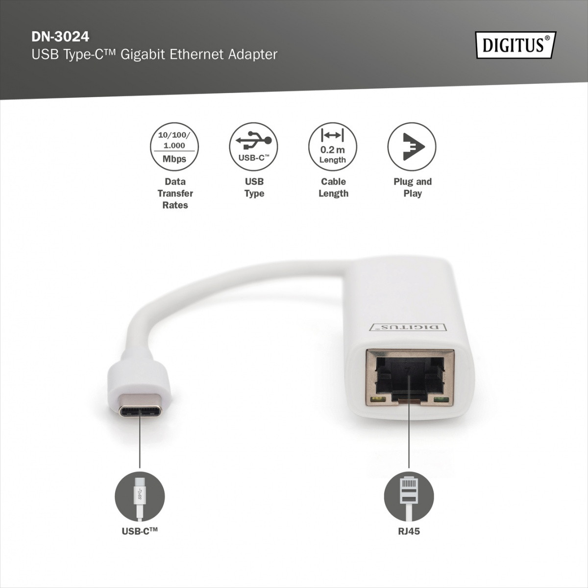 Mrežna kartica USB 3.0 na Gigabit Ethernet (10/100/1000Mbps) 4