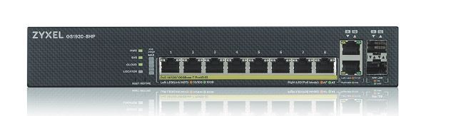 Omrežno stikalo Zyxel GS1920-8HPv2, 10 vrat, 2xGb, 130W PoE