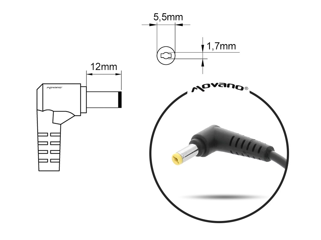 Napajalnik 19V 4.74A (5.5x1.7) za Acer 3