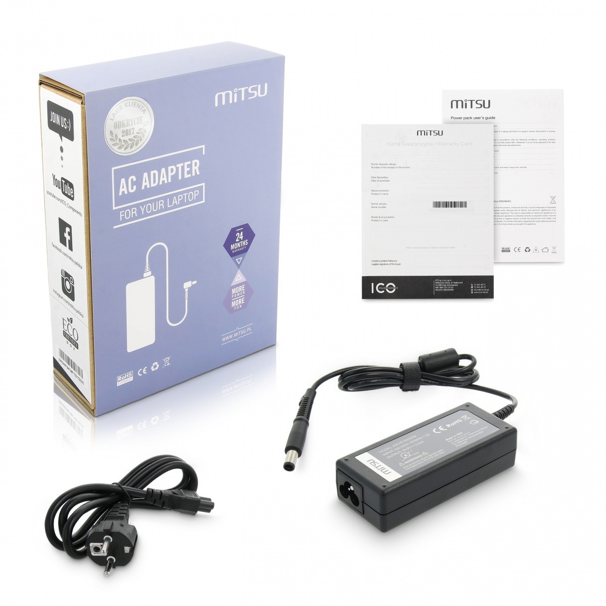 HP napajalnik 65W, 19.5V 3.33A (7.4x5.0 mm)