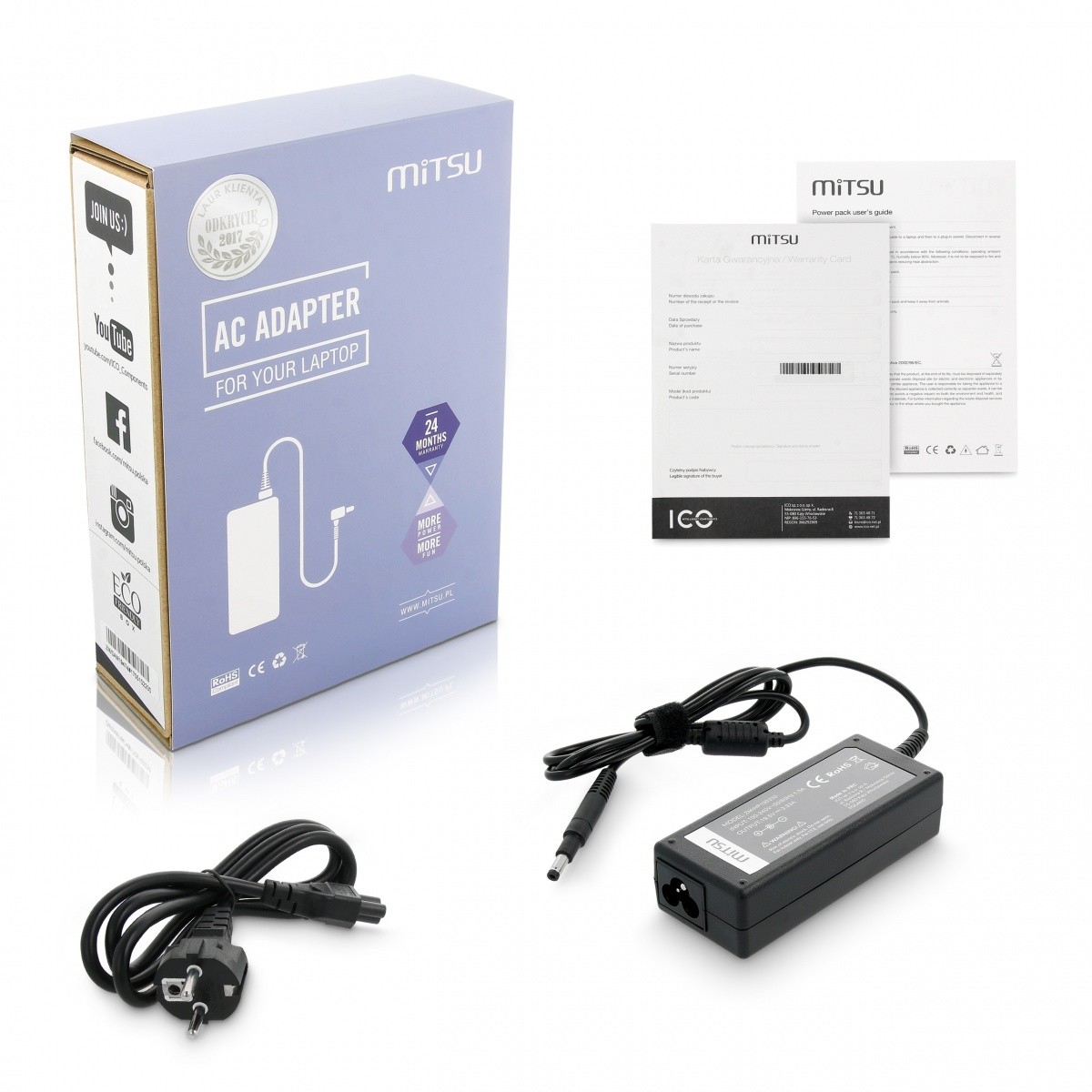 HP napajalnik 65W, 19.5V 3.33A (4.8x1.7 mm)
